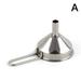 (Option A) 1Pc Kitchen Stainless Steel Funnel Oil Leak Cone Can Be Hung Wine Funnel Household Liquid Dispenser Kitchen Tools