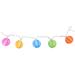Set of 10 Multi-Color Chinese Lantern Garden and Patio Lights -White Wire