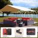 Kullavik 15 Pieces Outdoor Patio Furniture Set with Fire Pit Table