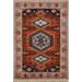 Geometric Kazak Indian Foyer Rug Handmade Wool Carpet - 2'0" x 3'0"