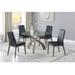 Somette Pogo Criss Cross Dining Set with Black Chairs