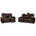 Seatcraft Euphoria Heat & Massage Sofa & Loveseat, Brown Top Grain Leather 7000, Powered Headrest, Powered Lumbar, Power Recline