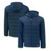 Men's Cutter & Buck Navy Cleveland Guardians Evoke Hybrid Eco Softshell Recycled Full-Zip Hoodie