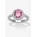 Women's Sterling Silver Simulated Birthstone and Cubic Zirconia Ring by PalmBeach Jewelry in June (Size 5)