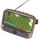 Portable DAB/DAB+ FM Digital Radio,Mini Retro TV FM Radio Portable Phone Holder Home Theatre Party Music Player Bluetooth 5.0 Loudspeakers