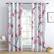 GEDAEUBA Japanese Cherry Blossom Curtains for Bedroom Living Room - Eyelet Blackout Curtains 90 x 108 Inch (W x L), 108 Drop Thermal Insulated Curtains & Drapes, Patterned Window Treatments, 2 Panels