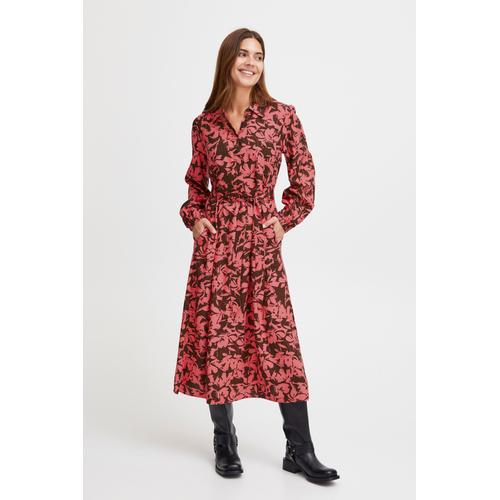 „Blusenkleid FRANSA „“Fransa FRCINA DR 1″“ Gr. xs, US-Größen, braun (carafe ao23 two col flower) Damen Kleider Blusenkleider“