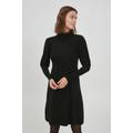 Strickkleid FRANSA "Fransa FRDEDINA 4 Dress - 20610155" Gr. x l, US-Größen, schwarz (black) Damen Kleider Strickkleider