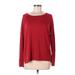 Old Navy Long Sleeve T-Shirt: Red Print Tops - Women's Size Medium