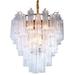 ALAN MIZRAHI LIGHTING Light Cassian Waterfall​ Glass Pendant Chandelier Metal in Gray | 44 H x 46 W x 46 D in | Wayfair IQ8457-LA-46Wx46Dx44H