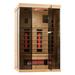 Erommy 2 - Person Indoor Bluetooth Compatible FAR Infrared Sauna in Hemlock in Brown | 74.8 H x 39.4 W x 47.3 D in | Wayfair WGAH002MS