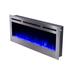 Touchstone The Sideline Deluxe Stainless Steel Recessed/Wall Mount Electric Fireplace in Gray | 21.5 H x 50 W x 5.5 D in | Wayfair 86273