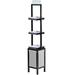 Azar Displays Slim Tower Retail Display w/ 3 Shelves Wire/Metal in Black | 10.25 H x 10.12 W x 60 D in | Wayfair 655000