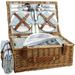 Bassetts Wicker Picnic Basket, Service for 4 Wicker or Wood in Brown | 7 H x 17.8 W x 11.8 D in | Wayfair YCLB07F3XXDYM