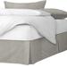 The Tailor's Bed Laundered Linen 18" Bed Skirt Linen in Gray | 15 H x 72 W x 84 D in | Wayfair LAU-PUR-NAT-BSK-CK-15