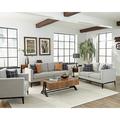 Sand & Stable™ Jared 2 - Piece Living Room Set Faux Leather/Linen/Chenille in Gray | 36 H x 83.5 W x 34.25 D in | Wayfair Living Room Sets