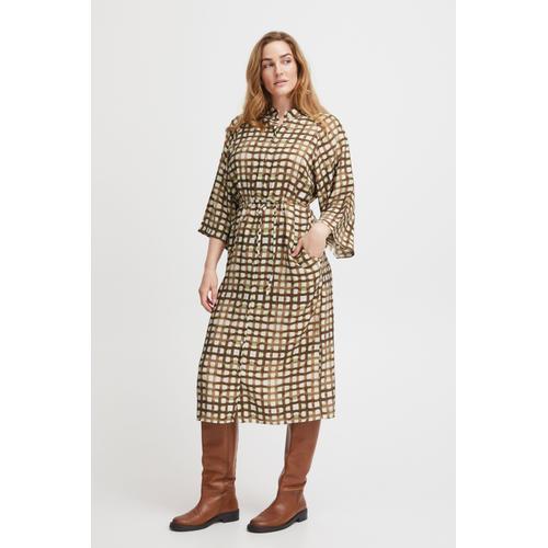 „Blusenkleid FRANSA „“Fransa FRMISA DR 1″“ Gr. xxl, US-Größen, braun (carafe aop check) Damen Kleider Blusenkleider“