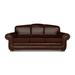 Eleanor Rigby Buckingham 90" Genuine Leather Rolled Arm Sofa Genuine Leather in Brown | 40 H x 90 W x 41 D in | Wayfair BUCK-30-CAR-AMET-NUT-NH6