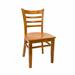 ERF, Inc. Solid Wood Ladder Back Side Chair Wood in Brown | 34 H x 17 W x 17 D in | Wayfair ERP-B1100-C-Veneer-C