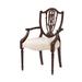 Theodore Alexander Hidden Queen Anne Back Arm Chair Wood/Upholstered/Fabric in Brown | 37.5 H x 22 W x 23.5 D in | Wayfair 4100-448.1AVJ