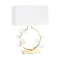 Regina Andrew Bijou Ring Table Lamp (Clear) Metal/Fabric in Yellow | 27.75 H x 19 W x 11 D in | Wayfair 13-1583CLR