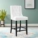 Baronet Tufted Button Fabric Stool by Modway Wood/Upholstered in White | Counter Stool (26.5" Seat Height) | Wayfair EEI-3740-WHI