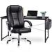 MoNiBloom Modern Computer Desk w/ Rolling Office Gaming Chair Set Home Office Wood/Metal in Black/Brown | 29.5 H x 55 W x 23.5 D in | Wayfair