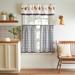 Martha Stewart Chickens Light Filtering Rod Pocket Kitchen Curtain Valance & Tiers Set in Navy/White Polyester/Cotton Blend | 36 H x 30 W in | Wayfair