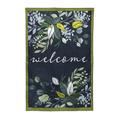 Plow & Hearth Botanical Welcome Estate 2-Sided Polyester 55" x 36" Garden Flag in Blue/Green/Yellow | 55 H x 36 W in | Wayfair PHB024