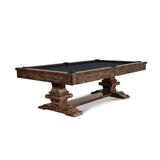 Plank & Hide Beaumont Slate Pool Table w/ Professional Installation Solid Wood in Black/Brown | 32 H x 101 W x 57 D in | Wayfair bruleecharcoal