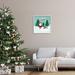 Stupell Industries Winter Wishes Santa Claus & Sled Framed On by Pan Georgiou Graphic Art in Brown/Green/Red | 24 H x 24 W x 1.5 D in | Wayfair