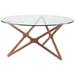 Nuevo Solid Wood Dining Table Wood/Glass in Brown | 29.5 H x 59 W x 59 D in | Wayfair HGEM707