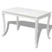 Rosdorf Park Dining Table High Gloss White Dinner Table Kitchen Desk 31.5"/45.5" Plastic/Acrylic/Wood in Brown/White | Wayfair