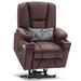 Ebern Designs Kati Electric Power Lift Recliner w/ Extended Footrest, 3 Positions, Faux 7507 Faux in Black | 42.1 H x 34.3 W x 38.6 D in | Wayfair