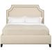 Vanguard Furniture Audrey/Asher Queen Bed Upholstered/Polyester in White/Brown | 56 H x 67 W x 88 D in | Wayfair 507BQ-PF_Brownstone_154848_Tapered