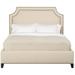 Vanguard Furniture Audrey/Asher Queen Bed Upholstered/Polyester in White/Brown | 56 H x 67 W x 88 D in | Wayfair 507BQ-PF_Havana_154372_Tapered