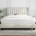 Latitude Run® Low Profile Platform Bed Upholstered/Metal & Upholstered/Metal/Linen in Brown | Full/Double | Wayfair
