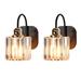 Rosdorf Park Morden Rose Gold 3/4-light Bathroom Dimmable Crystal Vanity Lights Wall Soonces in Black/Blue/Yellow | 9.5 H x 23.12 W in | Wayfair