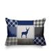 ULLI HOME Range Trees Cabin Indoor/Outdoor Throw Pillow Polyester/Polyfill blend in Blue/Navy | 14" x 20" | Wayfair Range_NavyBlue_20x14