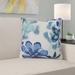 Lark Manor™ Gorrell Outdoor Square Pillow Cover & Insert Down/Feather, Spun Polyester in Blue | 16 H x 16 W x 3 D in | Wayfair