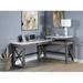 Gracie Oaks Ichigo L-Shape Writing Desk Wood/Metal/Marble in Gray/White | 67 W x 55 D in | Wayfair 7374933542B9425B87DB45F1F865ED9F