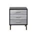 Everly Quinn 3 - Drawer Nightstand in Black/Gold/Silver Wood in Brown | 23 H x 16 W x 19 D in | Wayfair 3A3002F1430342DFA7E69072C79DF01C