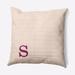 Wade Logan® Auggie Modern Monogram Indoor/Outdoor Throw Pillow Polyester/Polyfill blend in White/Indigo | 20 H x 20 W x 7 D in | Wayfair