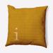 Latitude Run® Polyfill Indoor/Outdoor Square Throw Cushion Polyester/Polyfill blend in Yellow | 18 H x 18 W x 7 D in | Wayfair