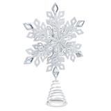 The Holiday Aisle® Glitter Snowflake Tree Topper Metal | 11.5 H x 9 W x 2 D in | Wayfair 9AF73F7F44B14B9ABEFC7B20E3116DFD