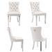 Rosdorf Park Hebner Tufted Velvet Dining Chair Side Chair Upholstered/Velvet in Gray/White | 37.5 H x 19.7 W x 24.4 D in | Wayfair