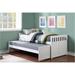 Red Barrel Studio® 3-3_Philipa White Twin Over Twin w/ Optional Dual Under-bed Toyboxes Or Twin Bed Trundle Bedroom Set in Brown/White | Wayfair