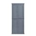 Red Barrel Studio® Freestanding Tall Kitchen Pantry, Storage Cabinet Organizer w/ 4 Doors & Adjustable Shelves in Gray | Wayfair