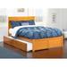 Red Barrel Studio® Aubryelle Full/Double Solid Wood Platform Bed Wood in Brown | 44.25 H x 57.75 W x 77 D in | Wayfair