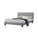 Latitude Run® Tufted Platform Bed Upholstered/Microfiber/Microsuede in Gray/Yellow/Brown | 38 H x 74 W x 89 D in | Wayfair